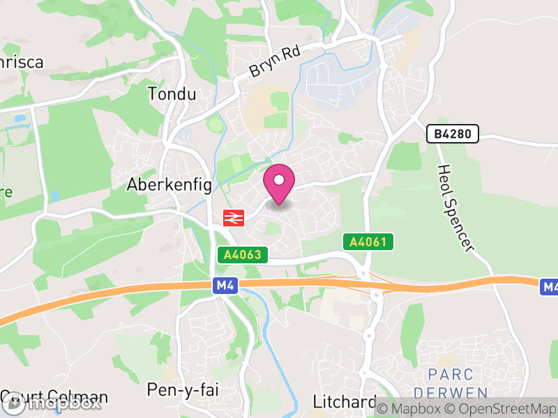 Map of St. Bride's Minor, Bridgend