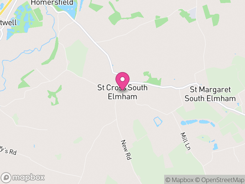 Map of St Cross, South Elmham