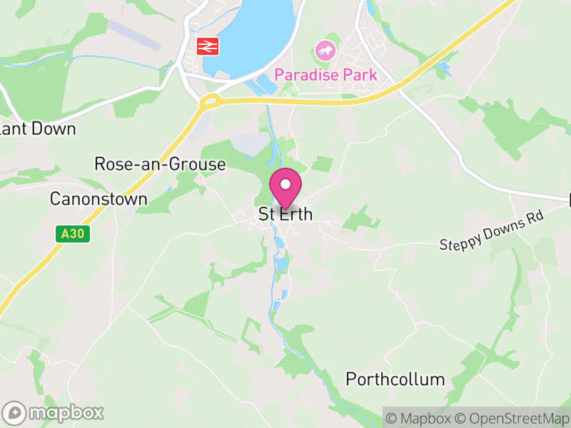 Map of St. Erth, Cornwall