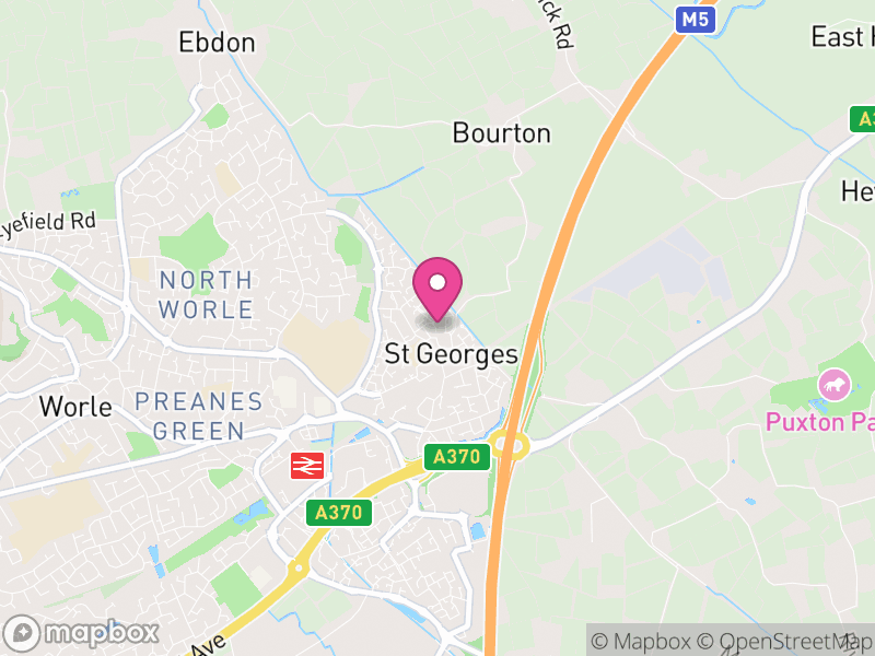 Map of St. Georges, North Somerset