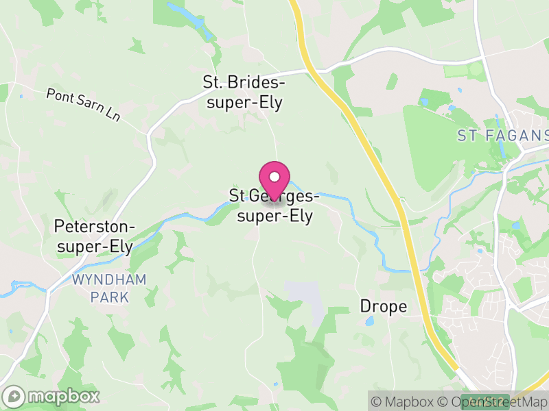 Map of St. Georges-super-Ely, Vale of Glamorgan