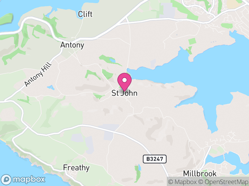 Map of St. John, Cornwall