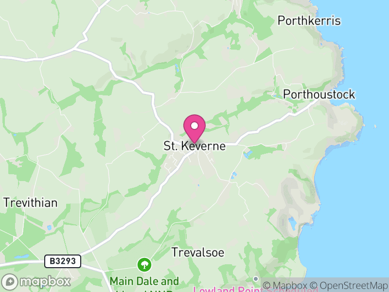 Map of St Keverne, Cornwall