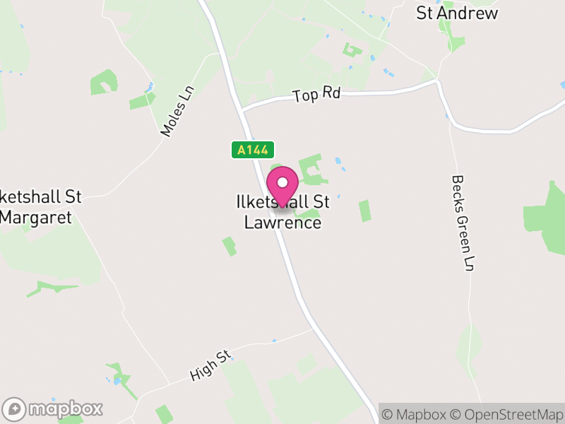 Map of St Lawrence, Ilketshall