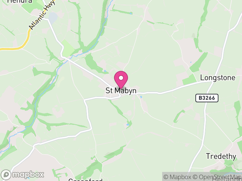 Map of St. Mabyn, Cornwall