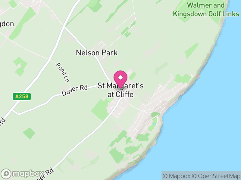 Map of St. Margaret's at Cliffe, Dover