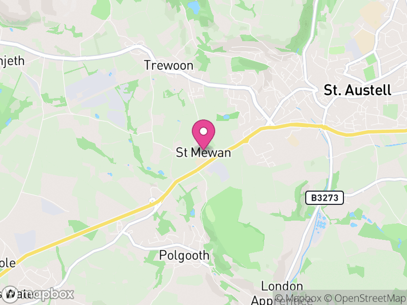 Map of St. Mewan, Cornwall