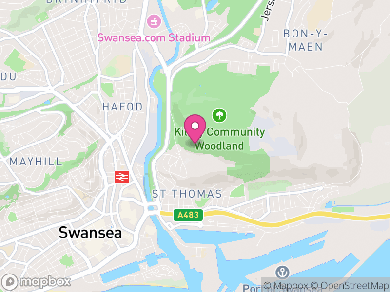 Map of St. Thomas, Swansea