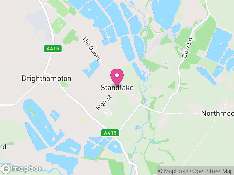 Map of Standlake, West Oxfordshire