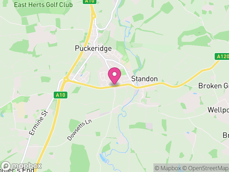 Map of Standon, East Hertfordshire