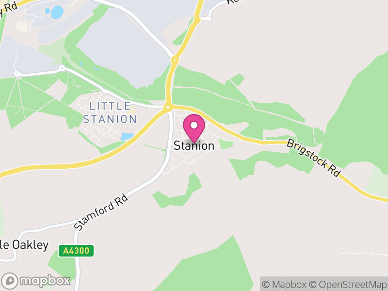 Map of Stanion, North Northamptonshire
