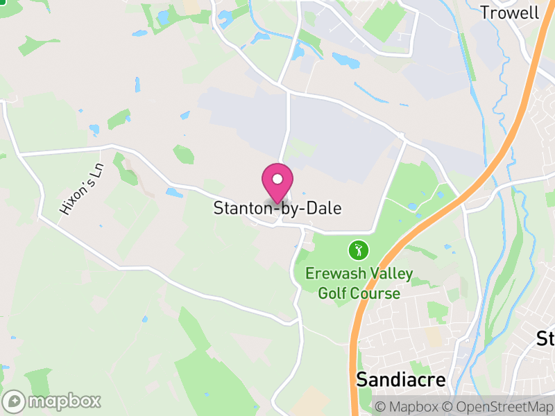 Map of Stanton by Dale, Erewash