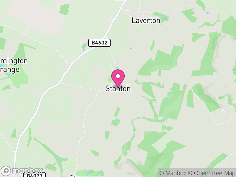 Map of Stanton, Tewkesbury