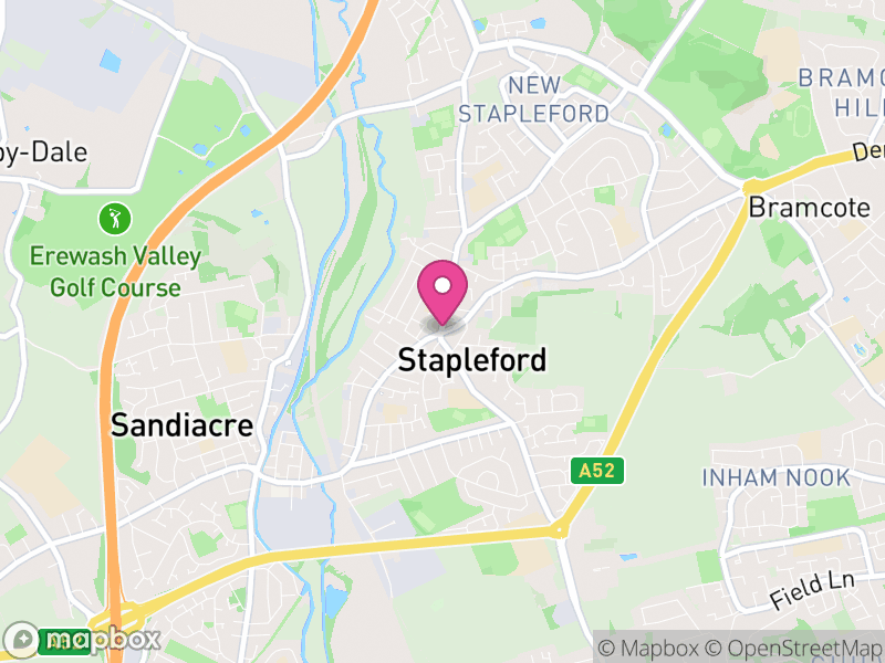 Map of Stapleford, North Kesteven