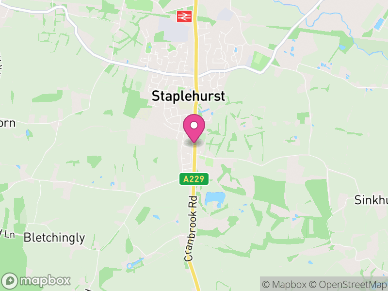 Map of Staplehurst, Maidstone