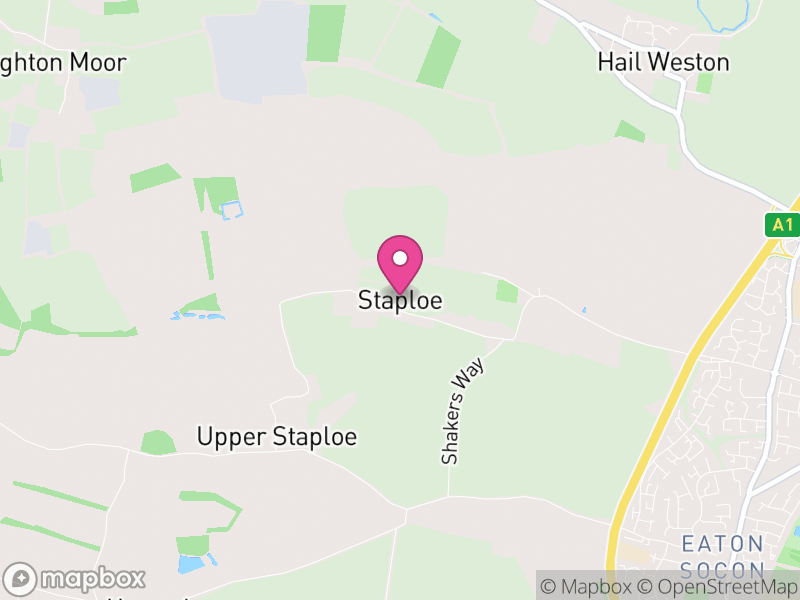 Map of Staploe, Bedford