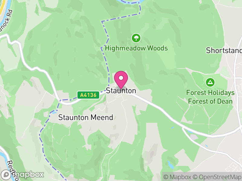 Map of Staunton Coleford, Forest of Dean