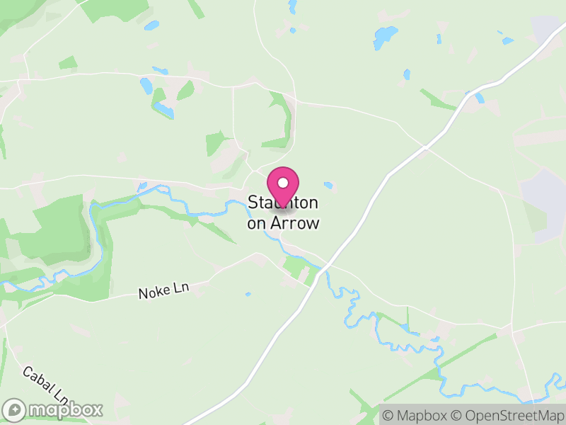 Map of Staunton on Arrow, Herefordshire