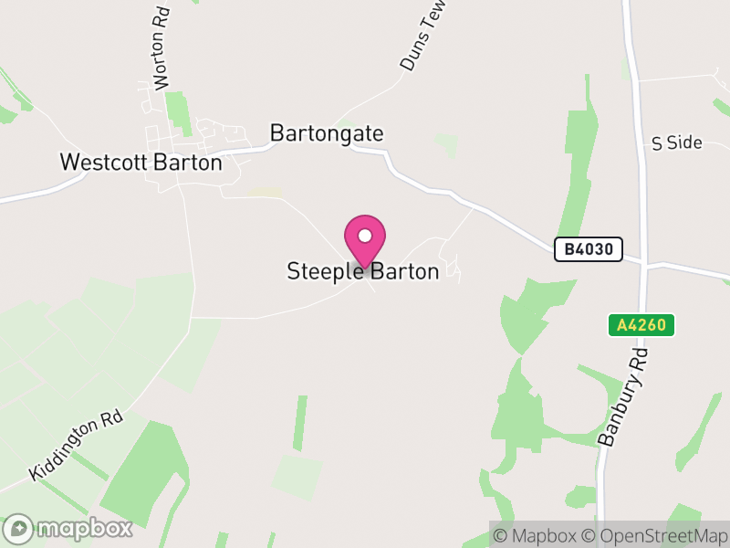 Map of Steeple Barton, West Oxfordshire