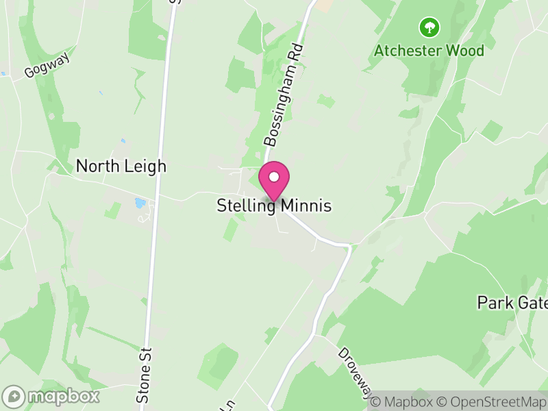 Map of Stelling Minnis, Folkestone and Hythe