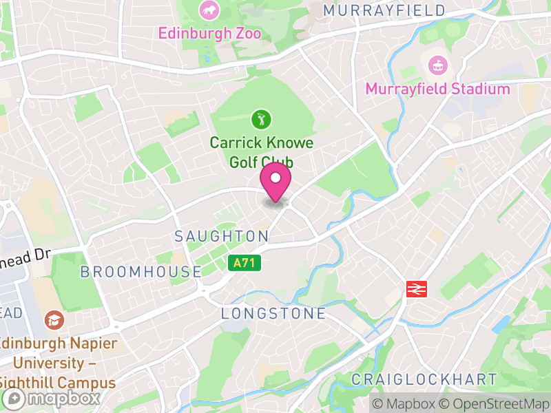 Map of Stenhouse, Saughton Mains and Whitson