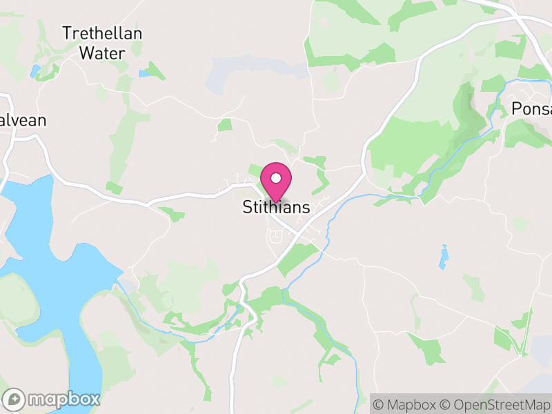 Map of Stithians, Cornwall