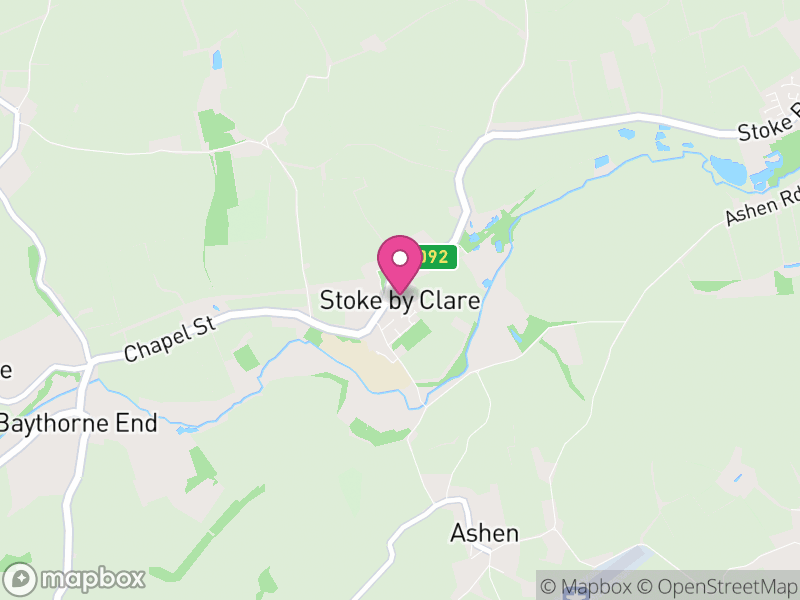 Map of Stoke-by-Clare, West Suffolk