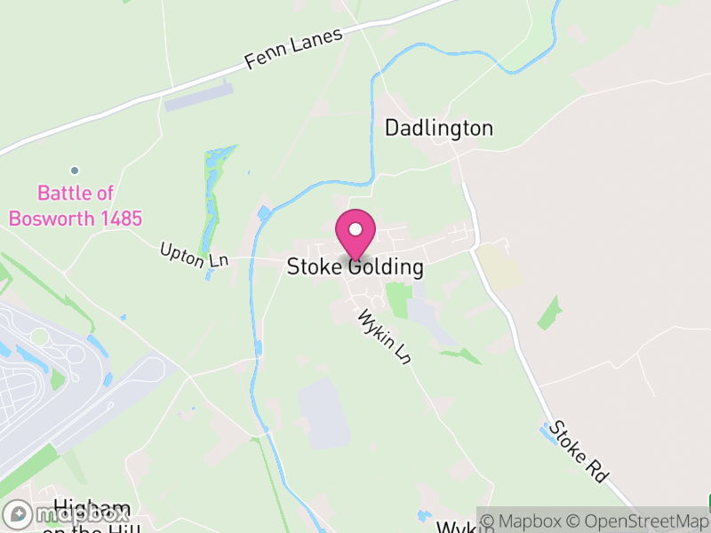 Map of Stoke Golding, Hinckley and Bosworth