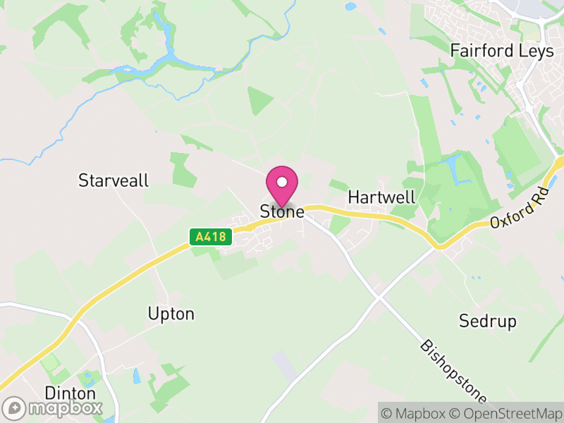 Map of Stone with Bishopstone and Hartwell, Buckinghamshire