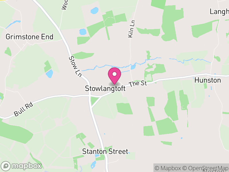 Map of Stowlangtoft, Mid Suffolk