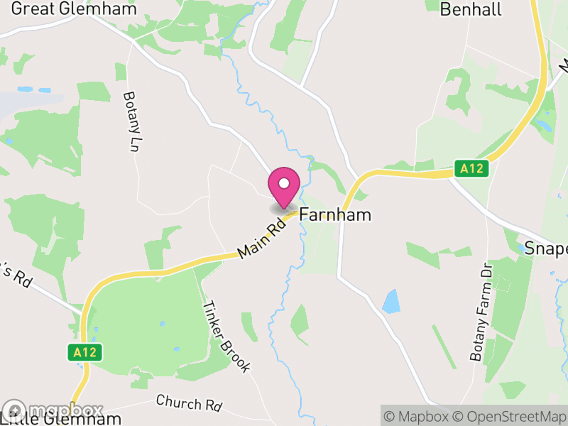 Map of Stratford St Andrew, East Suffolk