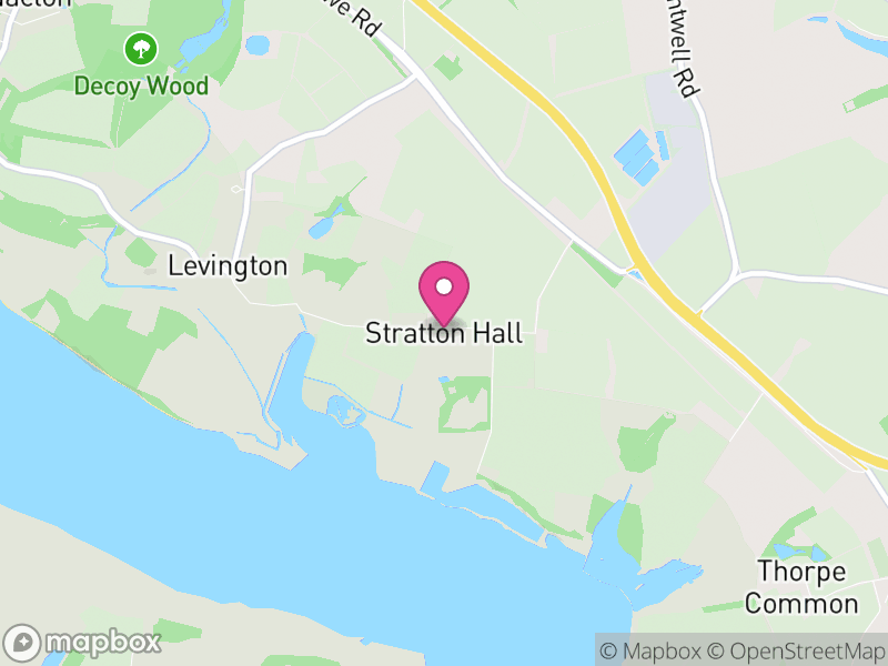Map of Stratton Hall, East Suffolk