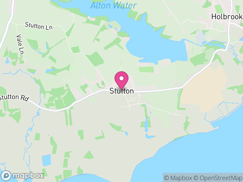 Map of Stutton, Babergh