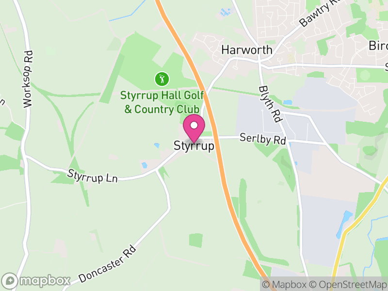 Map of Styrrup with Oldcotes, Bassetlaw
