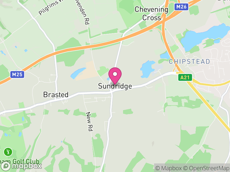 Map of Sundridge with Ide Hill, Sevenoaks