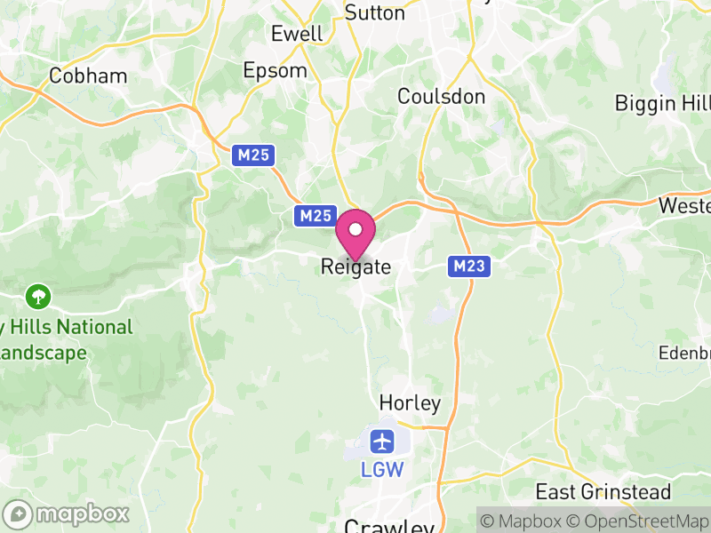 Map of Surrey, England