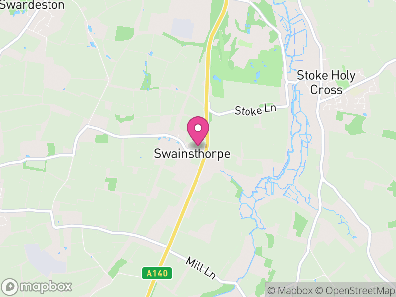 Map of Swainsthorpe, South Norfolk