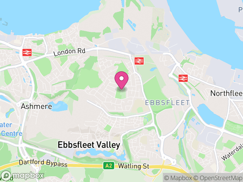 Map of Swanscombe and Greenhithe, Dartford