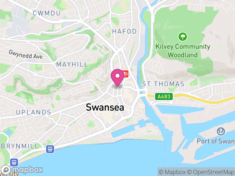 Map of Swansea, Cymru / Wales