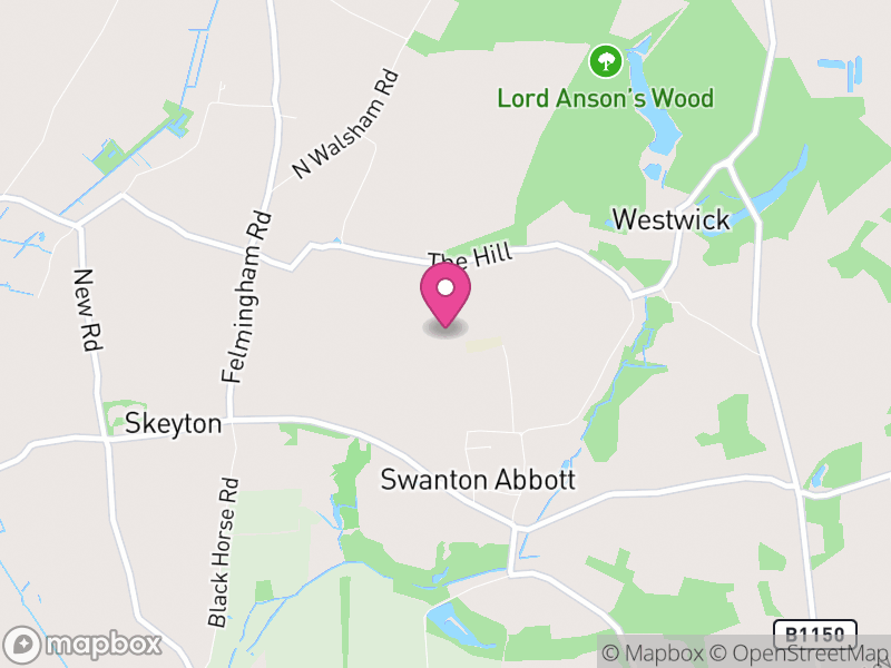 Map of Swanton Abbott, North Norfolk