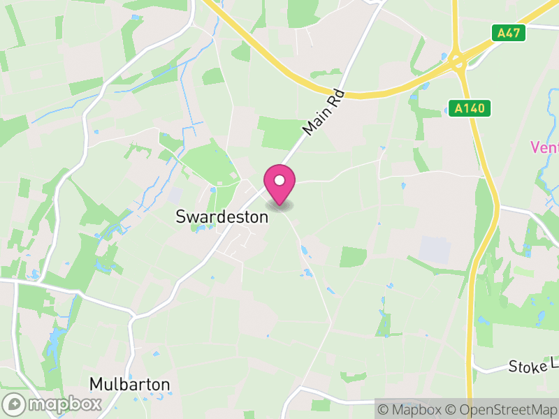 Map of Swardeston, South Norfolk