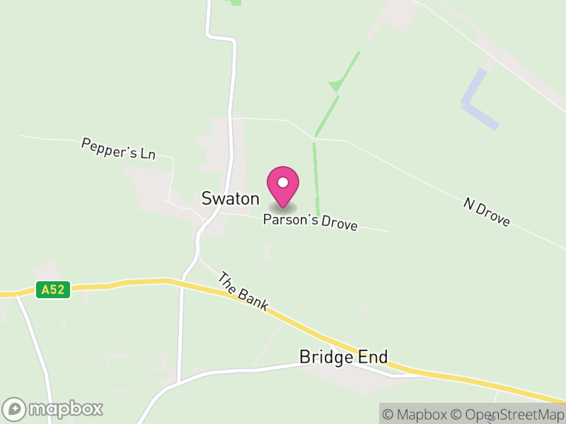Map of Swaton, North Kesteven