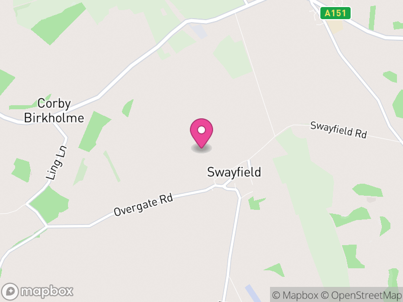 Map of Swayfield, South Kesteven