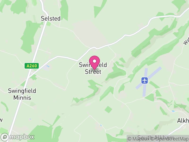 Map of Swingfield, Folkestone and Hythe