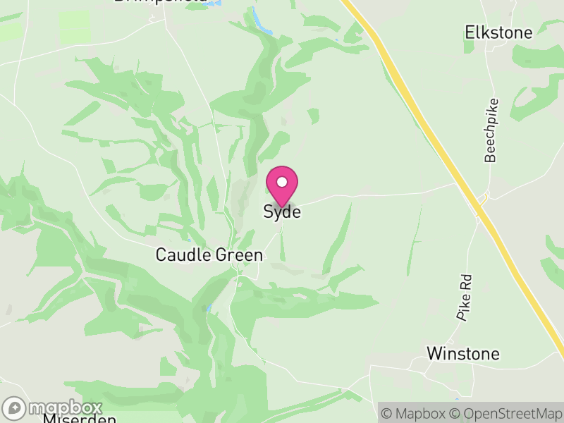 Map of Syde, Cotswold