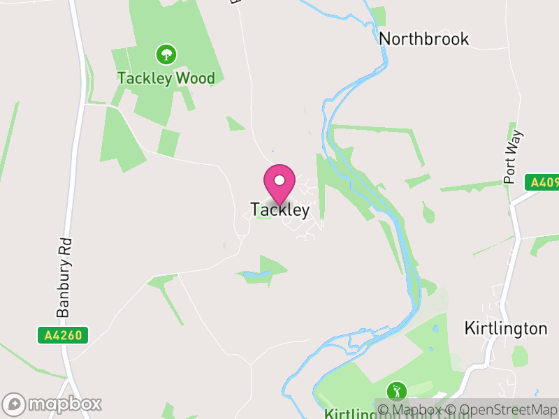 Map of Tackley, West Oxfordshire