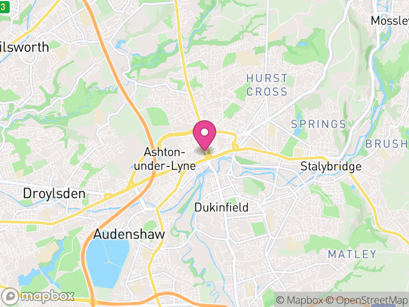 Map of Tameside, Greater Manchester