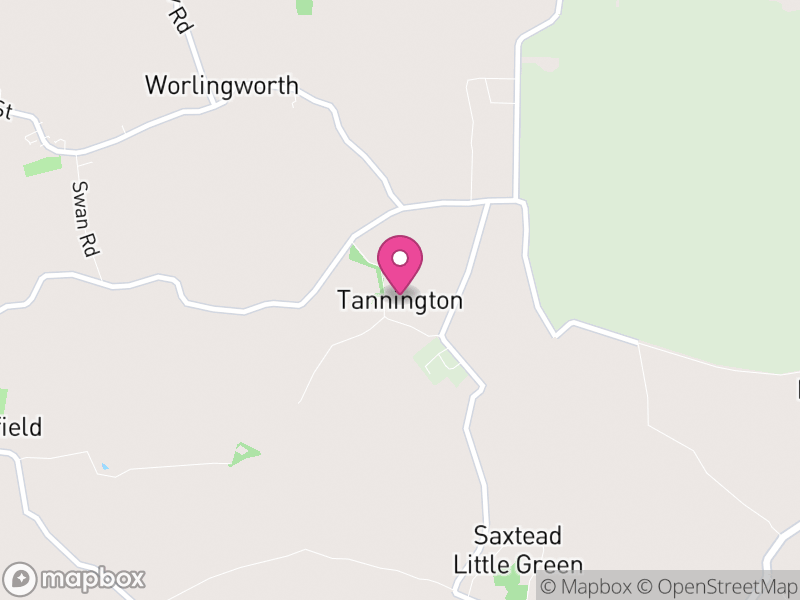 Map of Tannington, Mid Suffolk