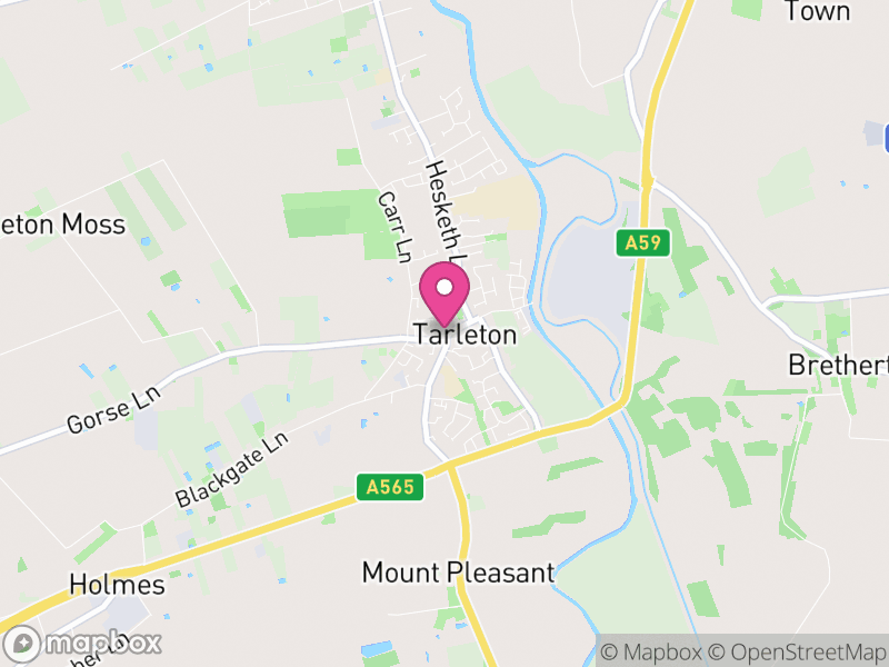 Map of Tarleton, West Lancashire