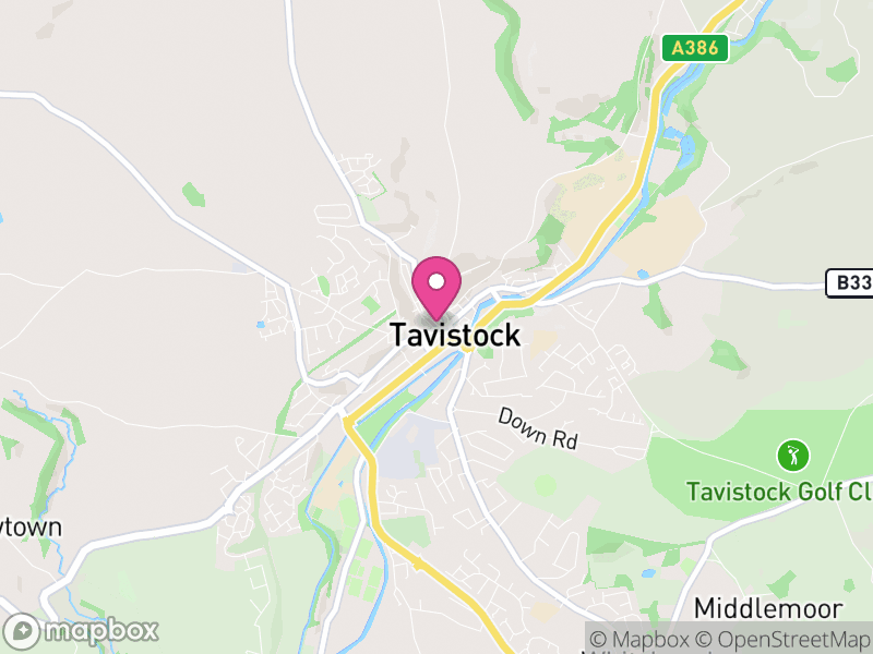 Map of Tavistock, West Devon
